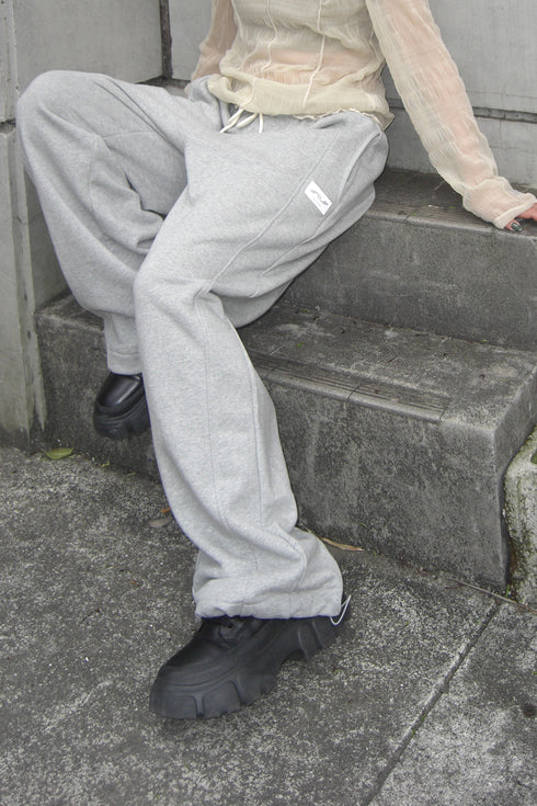 PAPER LOGO LINE SWEAT PANTS -GRAY-